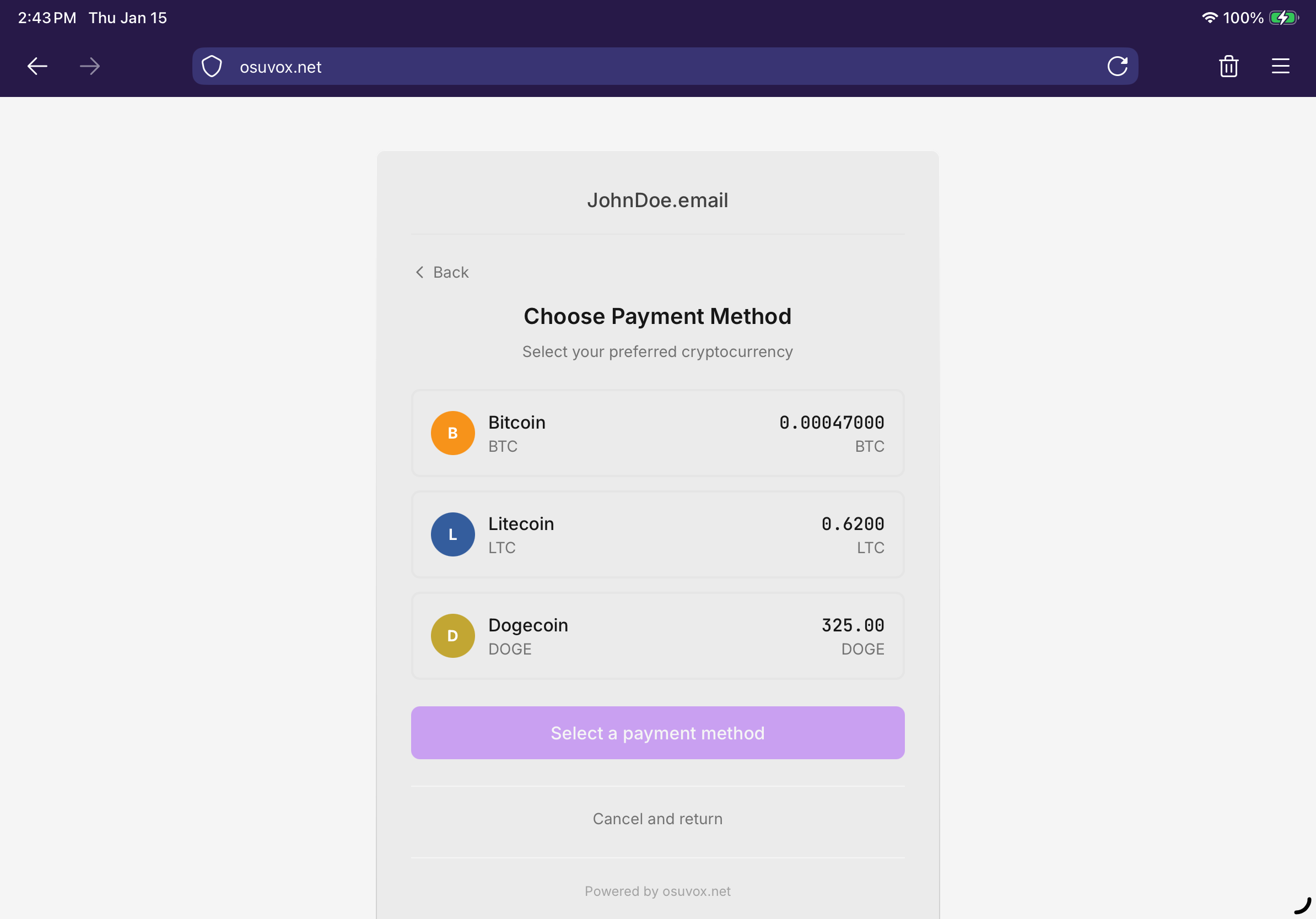 osuvox Links dashboard - details